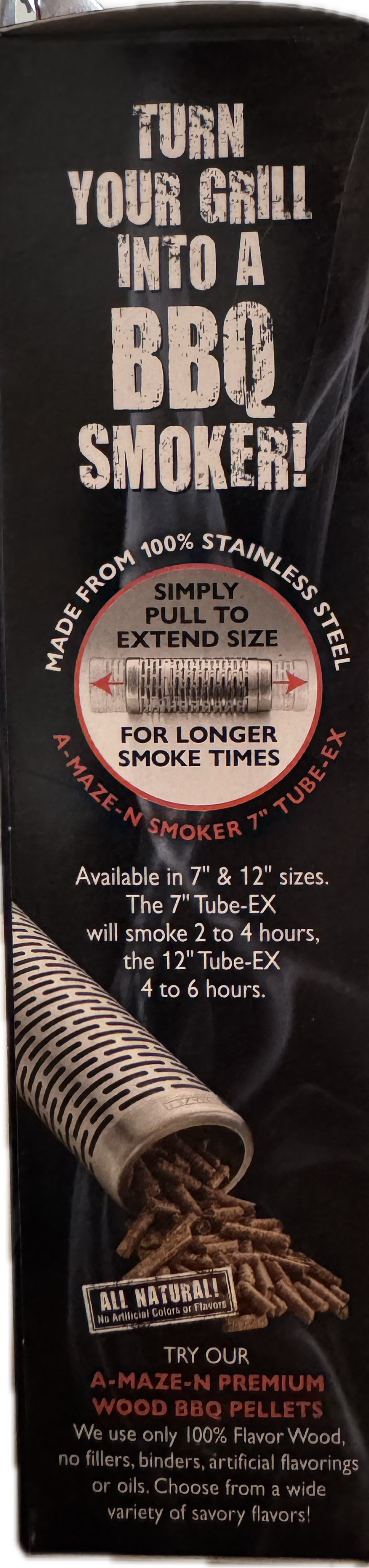 A-Maze-N Smoke Tube 7". Holder 2-4 timer