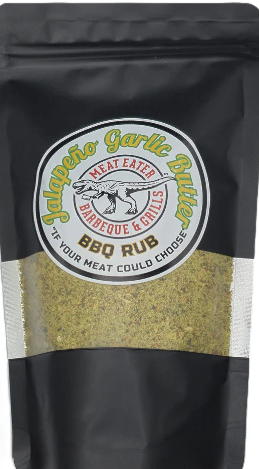Meat Eater BBQ rub, Jalapeño Garlic Butter
